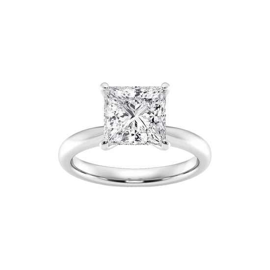 14K Certified Lab Diamond Ladies Ring Princess White Gold 1.01CTW