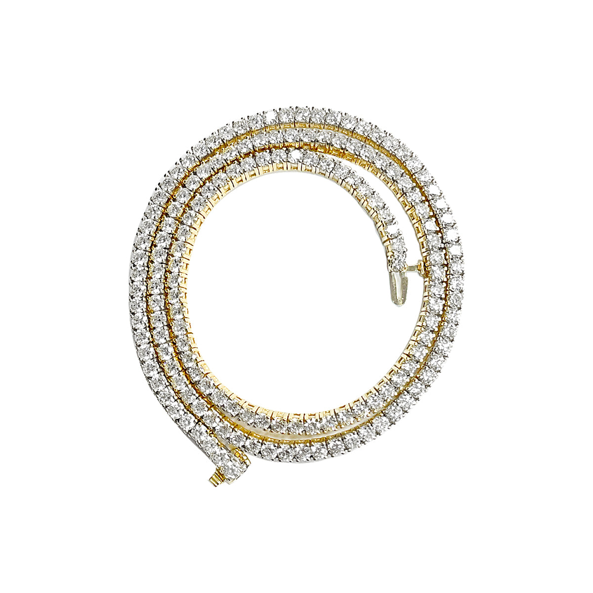 14K Tennis Chain Yellow Gold 23.39CTW