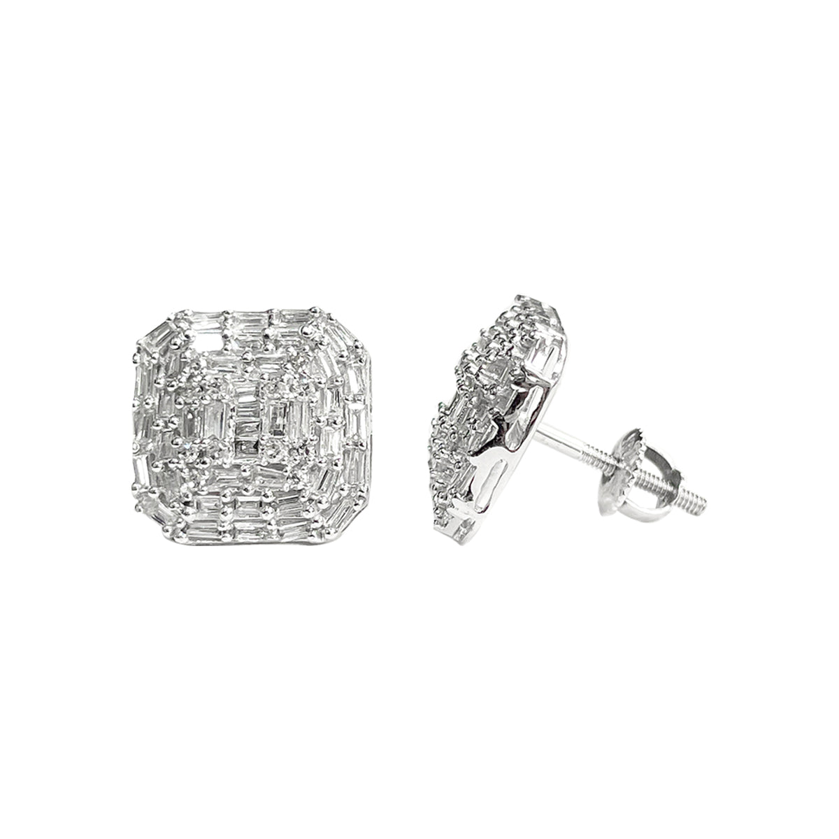 14K Earrings White Gold 0.62CTW