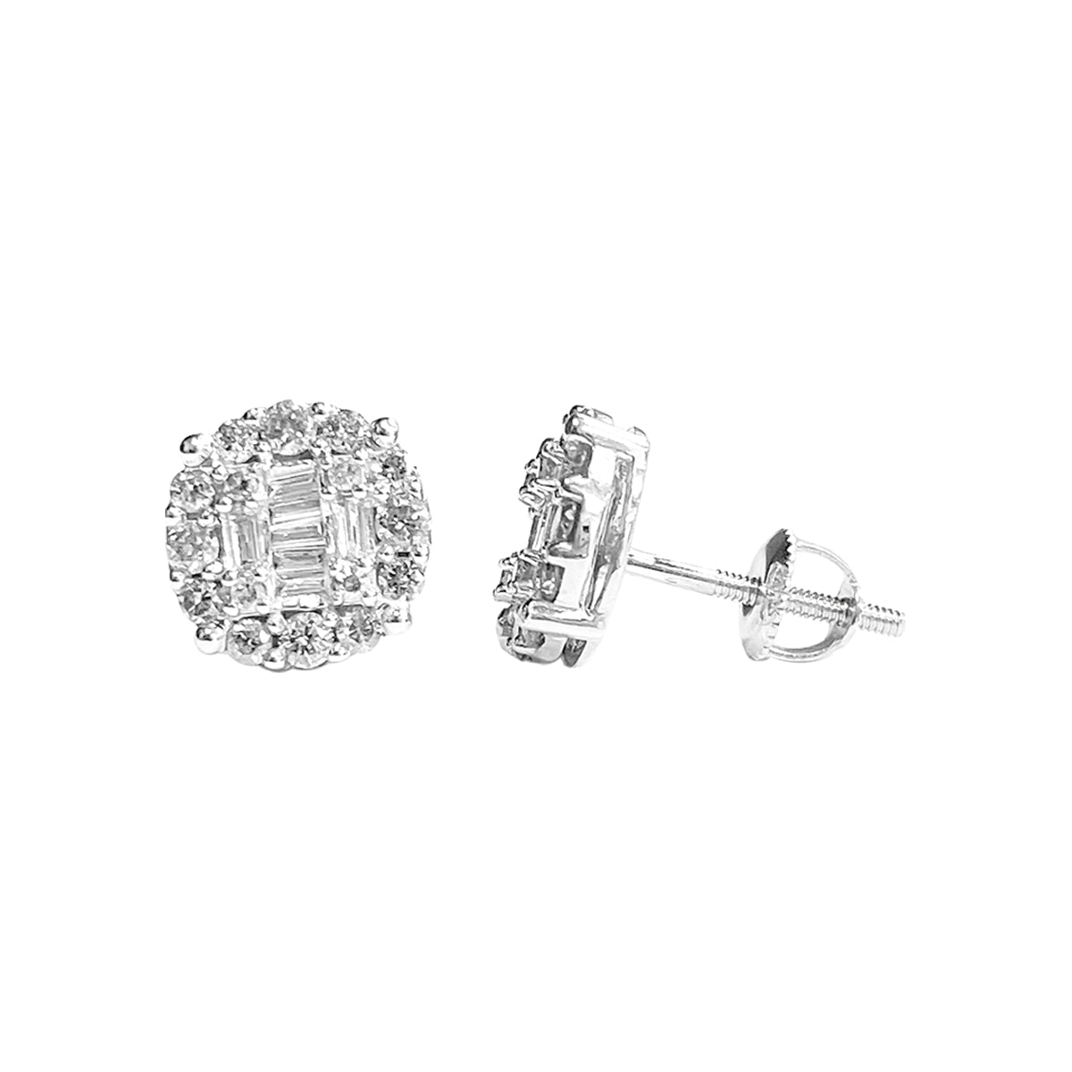 14K Earrings White Gold 0.50CTW