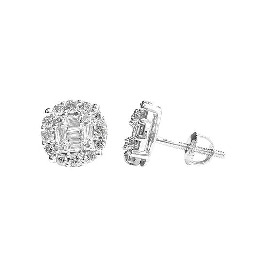 14K Earrings White Gold 0.50CTW