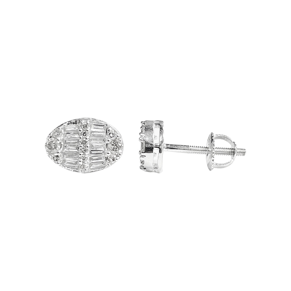 14K Earrings White Gold 0.38CTW