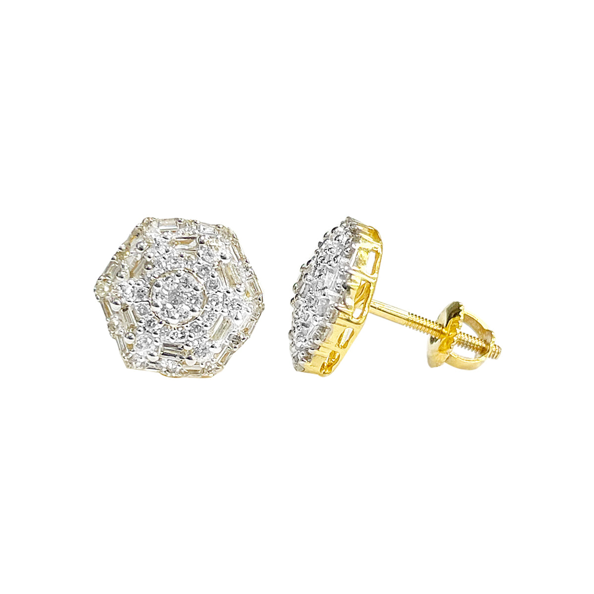 14K Earrings Yellow Gold 0.62CTW