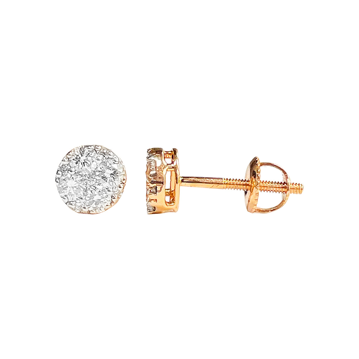 14K Earrings Rose Gold 0.40CTW