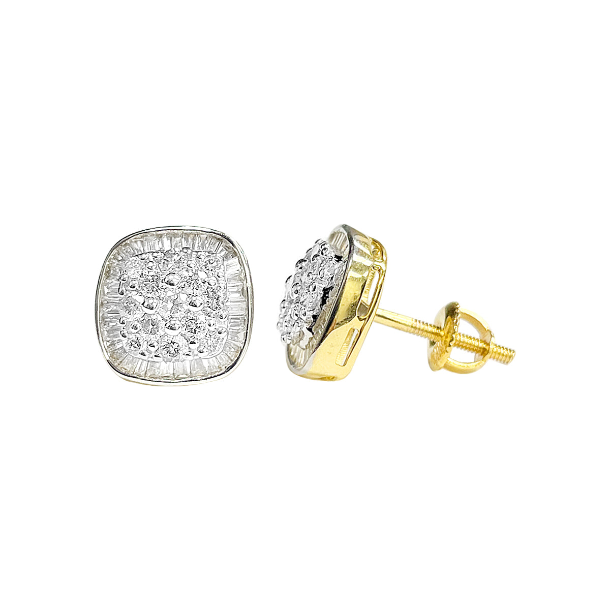 14K Earrings Yellow Gold 0.76CTW