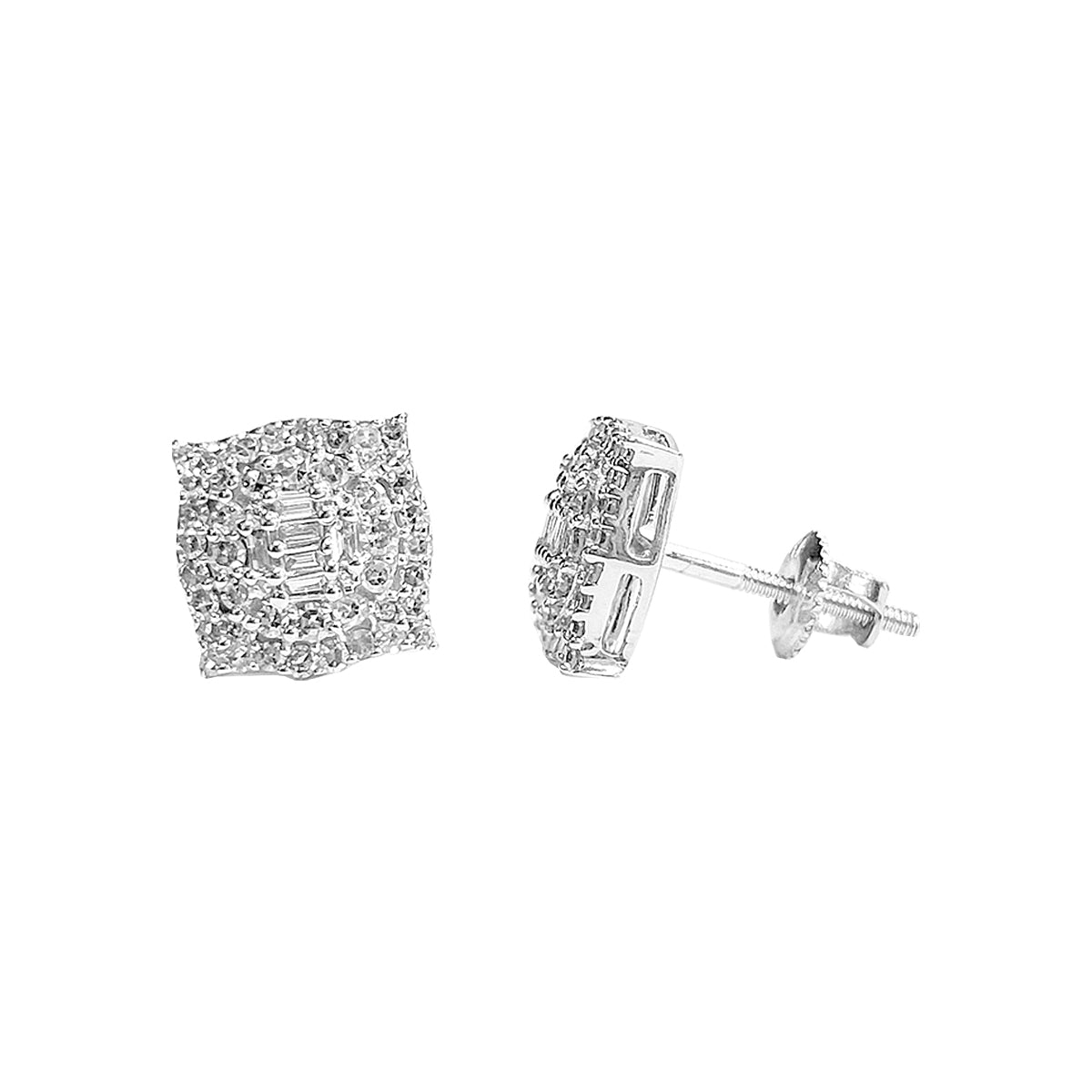 14K Earrings White Gold 0.55CTW