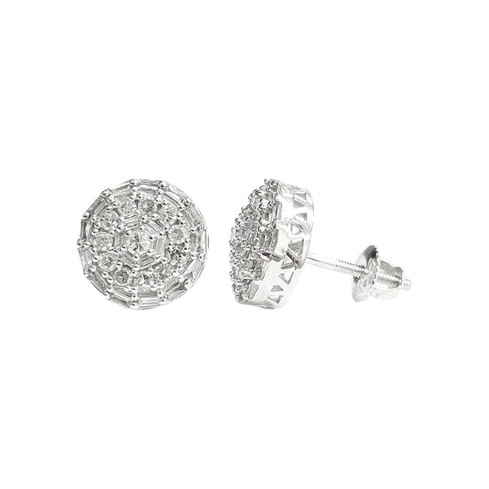 14K Earrings White Gold 0.60CTW