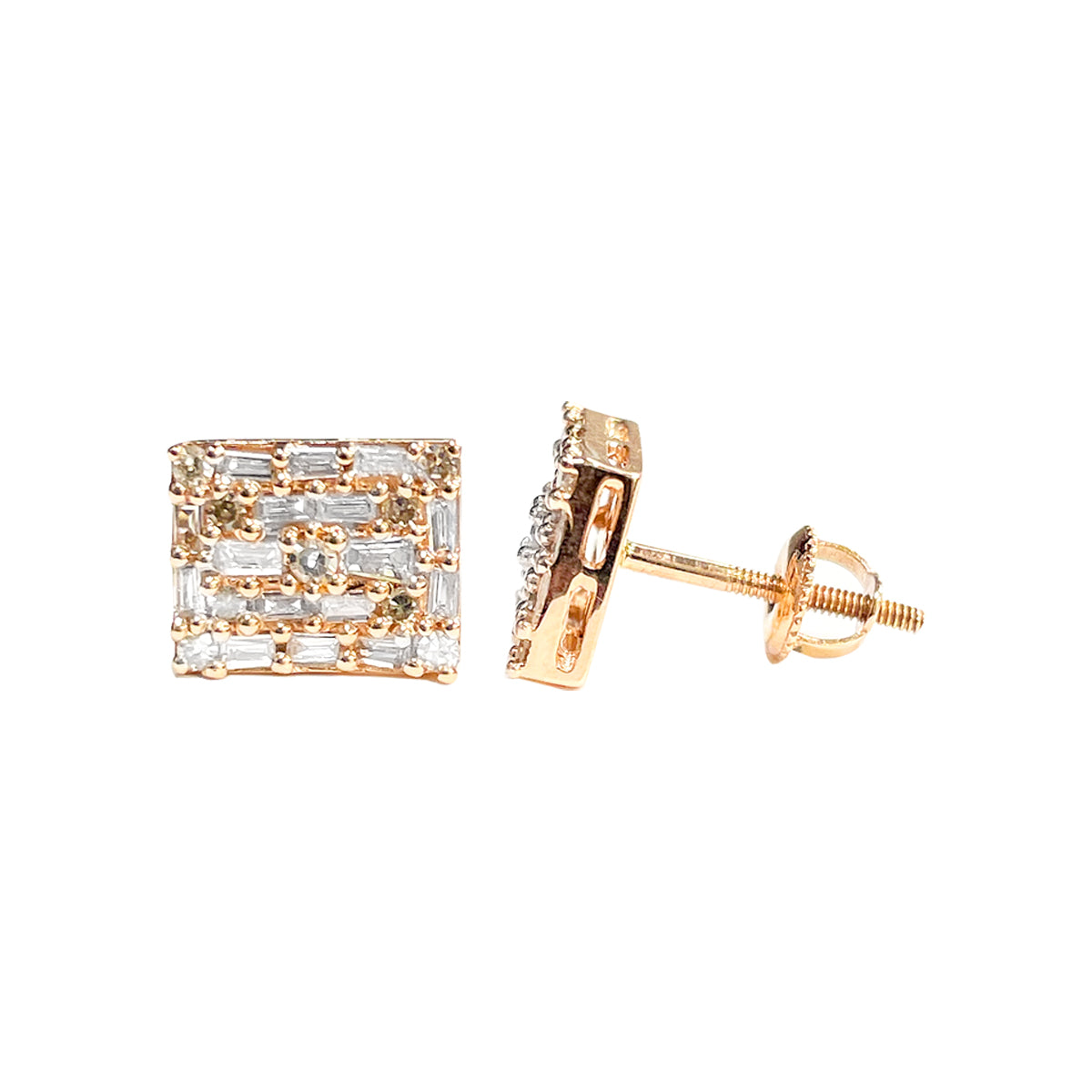 14K Earrings Rose Gold 0.54CTW