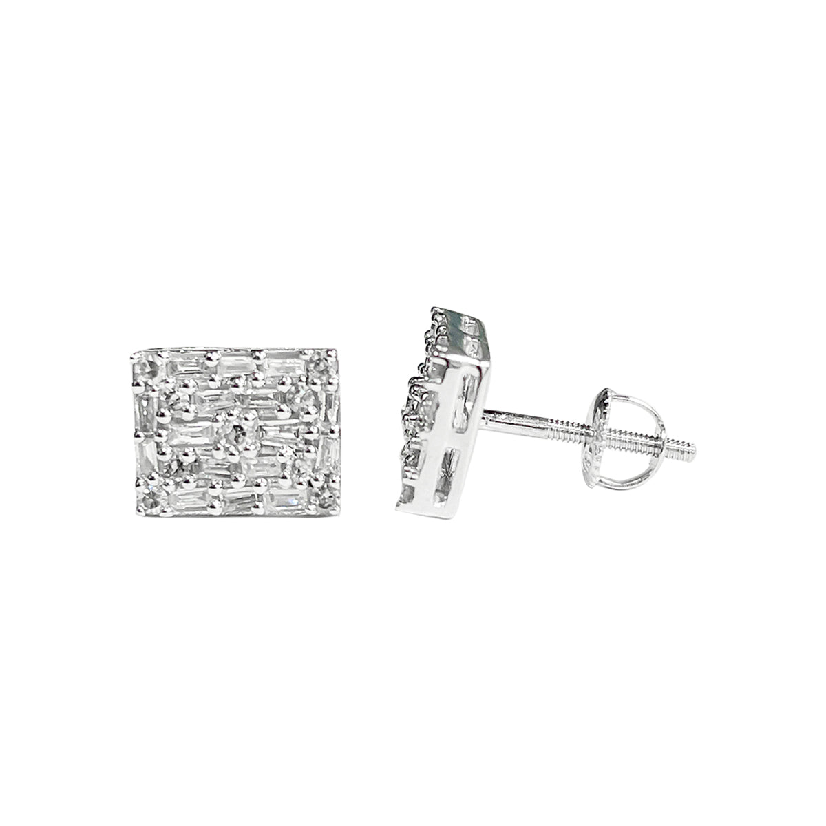 14K Earrings White Gold 0.43CTW