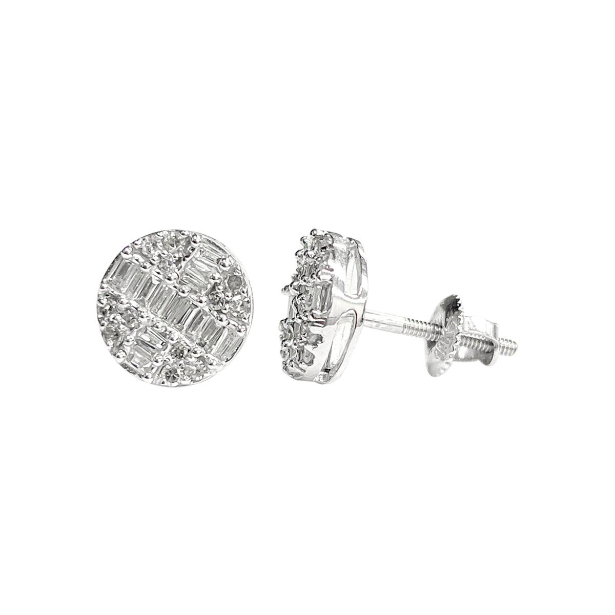 14K Earrings White Gold 0.35CTW