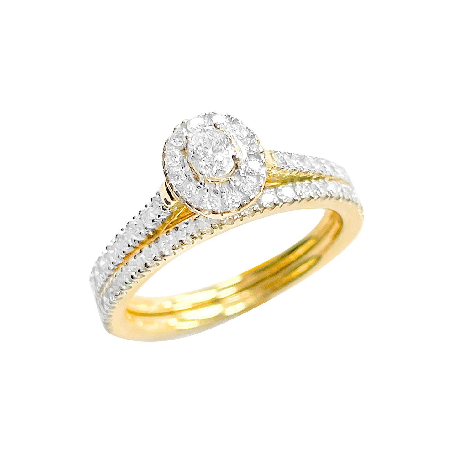 14K Bridal Set Yellow Gold 0.57CTW