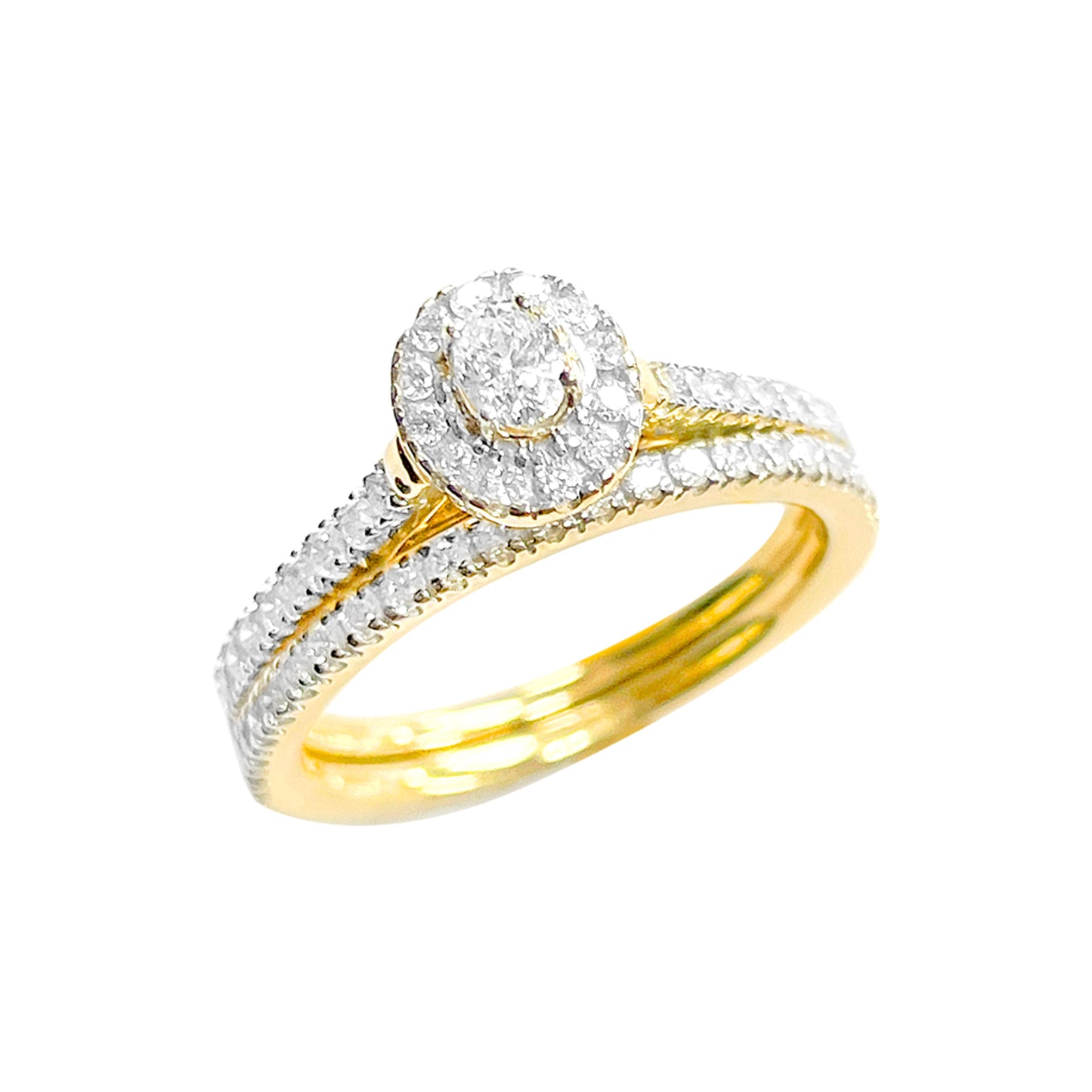 14K Bridal Set Yellow Gold 0.63CTW