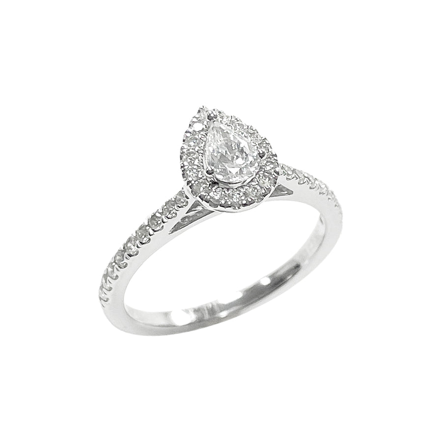 14K Ladies Ring White Gold 0.75CTW