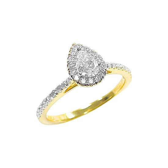 14K Ladies Ring Yellow Gold 0.75CTW