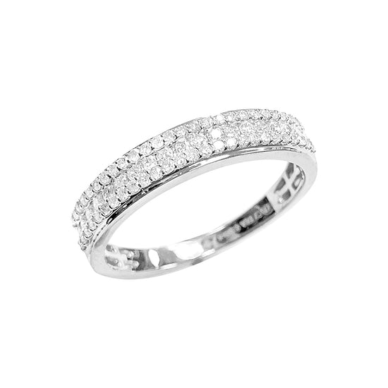 14K Men's Band White Gold 0.50CTW