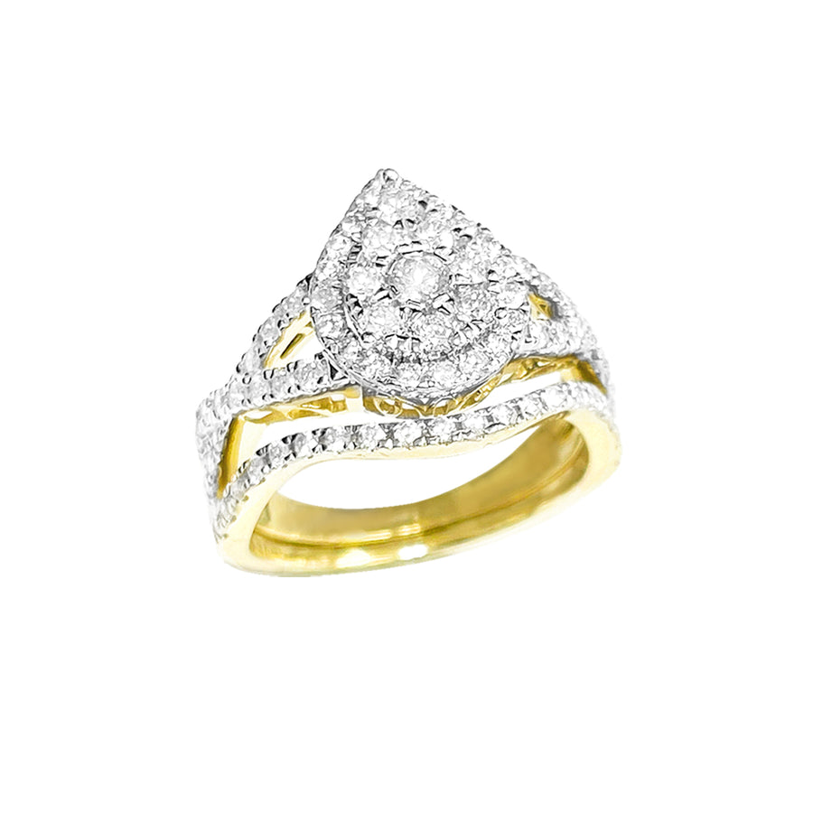 14K Bridal Set Yellow Gold 1.00CTW