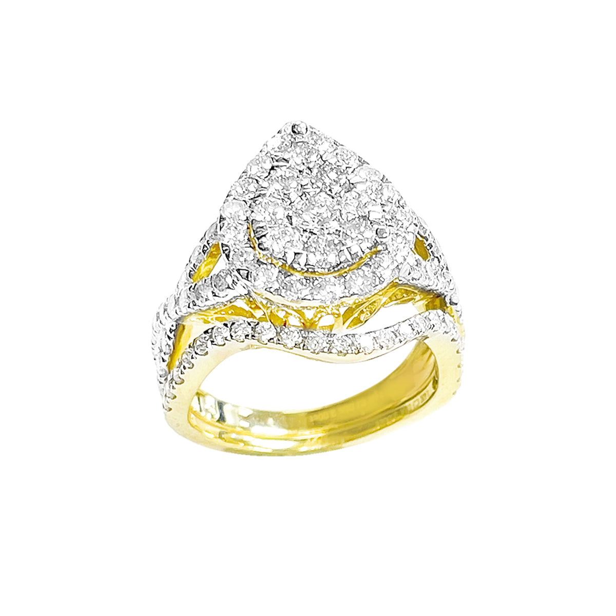 14K Bridal Set Yellow Gold 2.00CTW