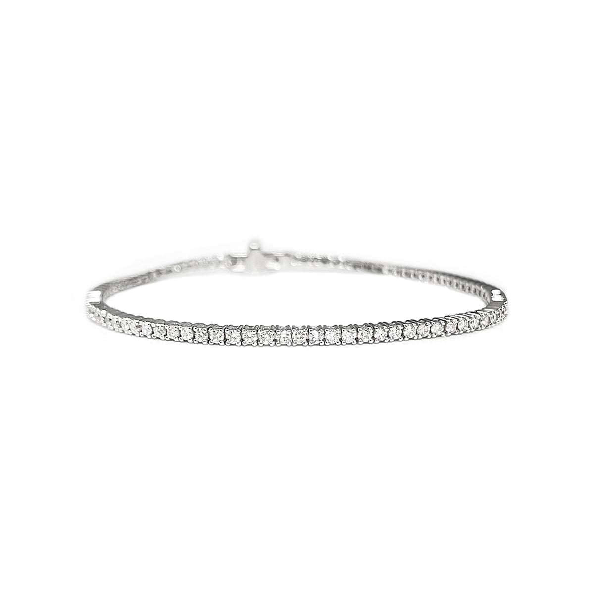 14K Ladies Bracelet White Gold 1.75CTW