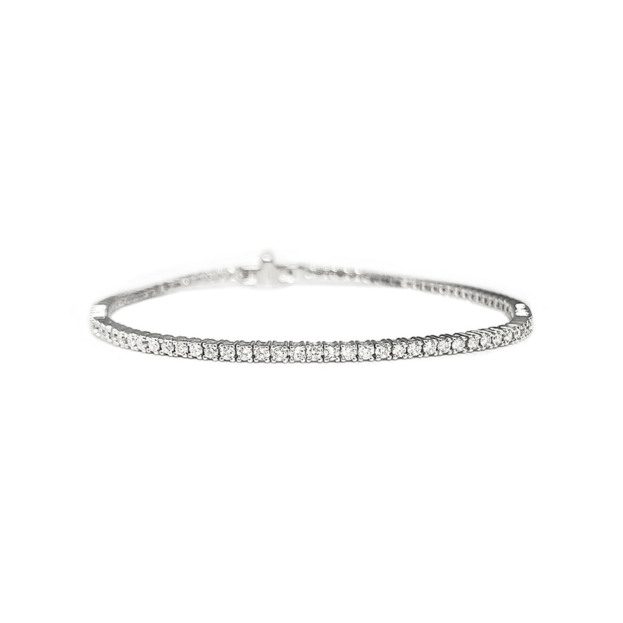 14K Ladies Bracelet White Gold 1.75CTW