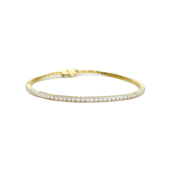 14K Ladies Bracelet Yellow Gold 1.75CTW