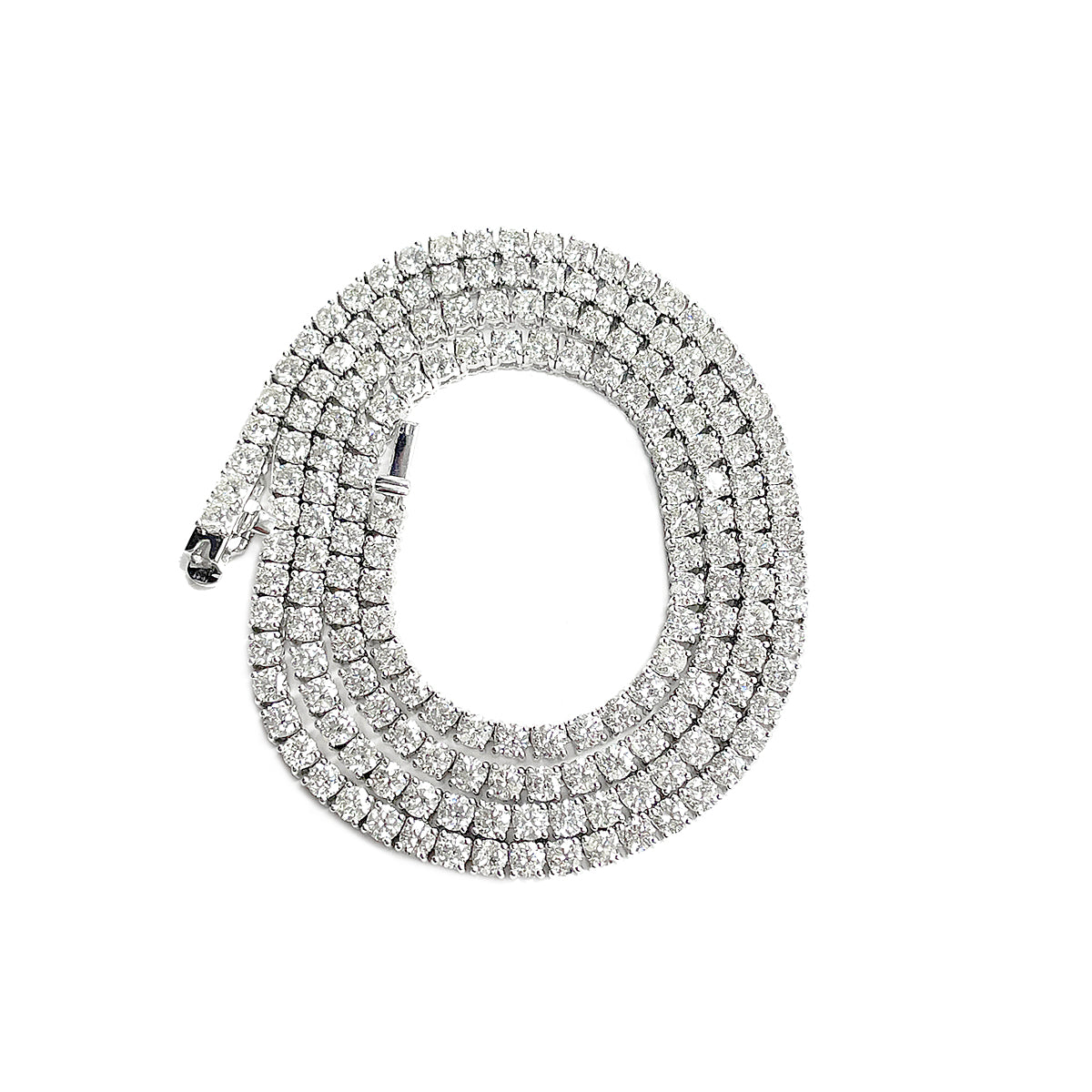 14K Tennis Chain White Gold 14.00CTW