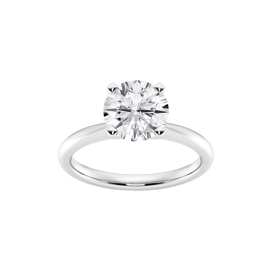 14K Certified Lab Diamond Ladies Ring Round White Gold 2.72CTW