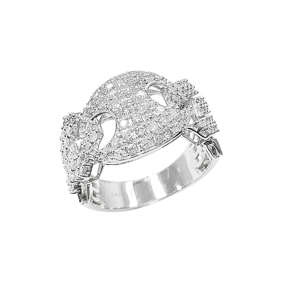 14K Men's Ring White Gold 1.85CTW