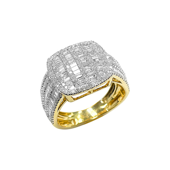 14K Men's Ring Yellow Gold 1.84CTW