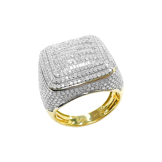 14K Men's Ring Yellow Gold 3.06CTW