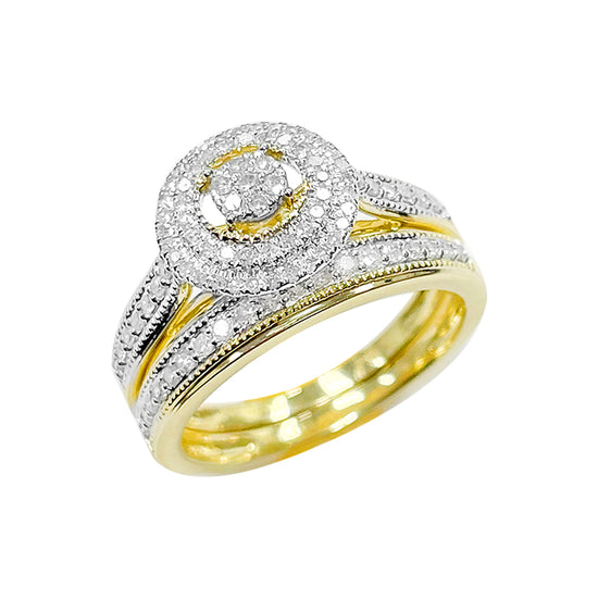 10K Bridal Set Yellow Gold 0.45CTW