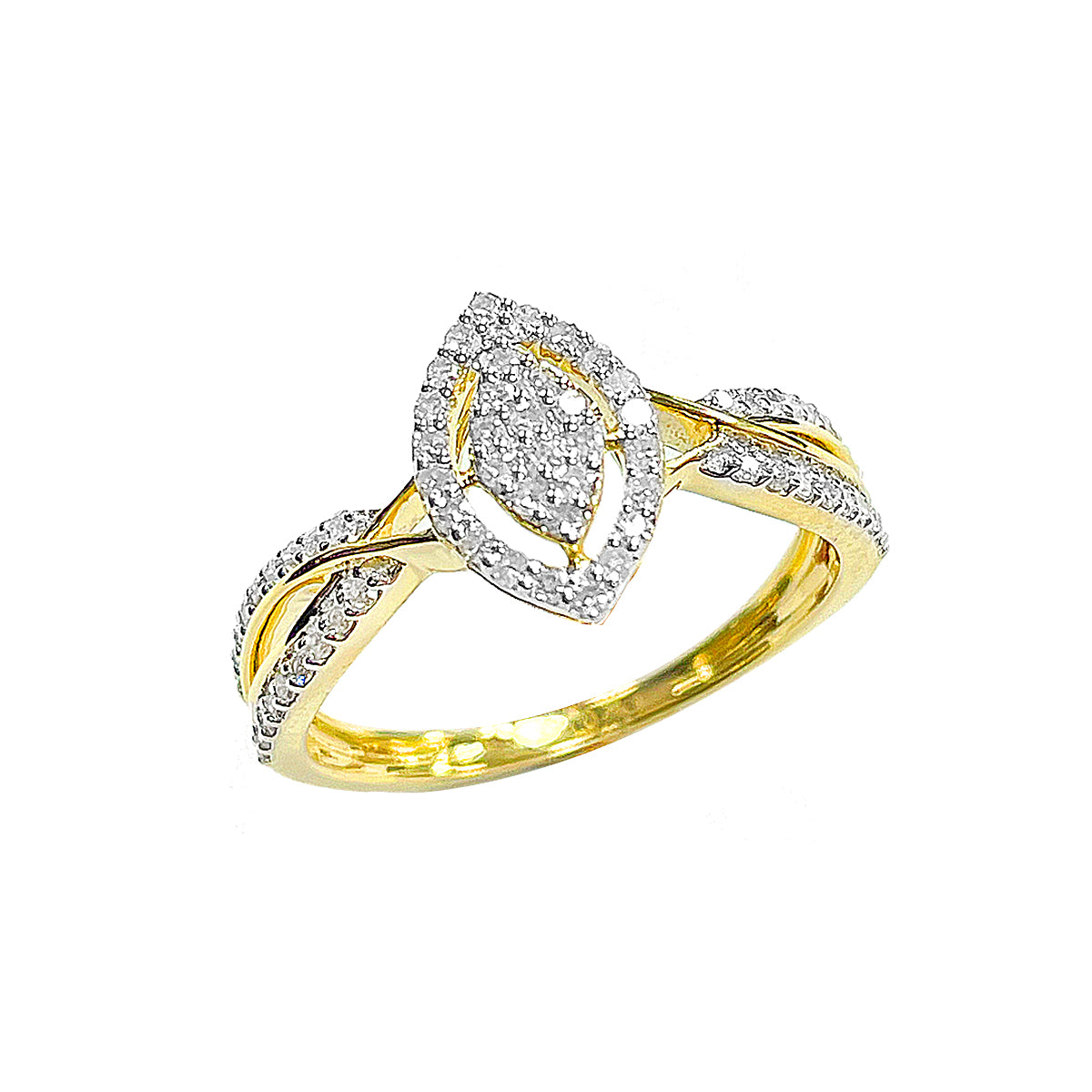 10K Ladies Ring Yellow Gold 0.31CTW