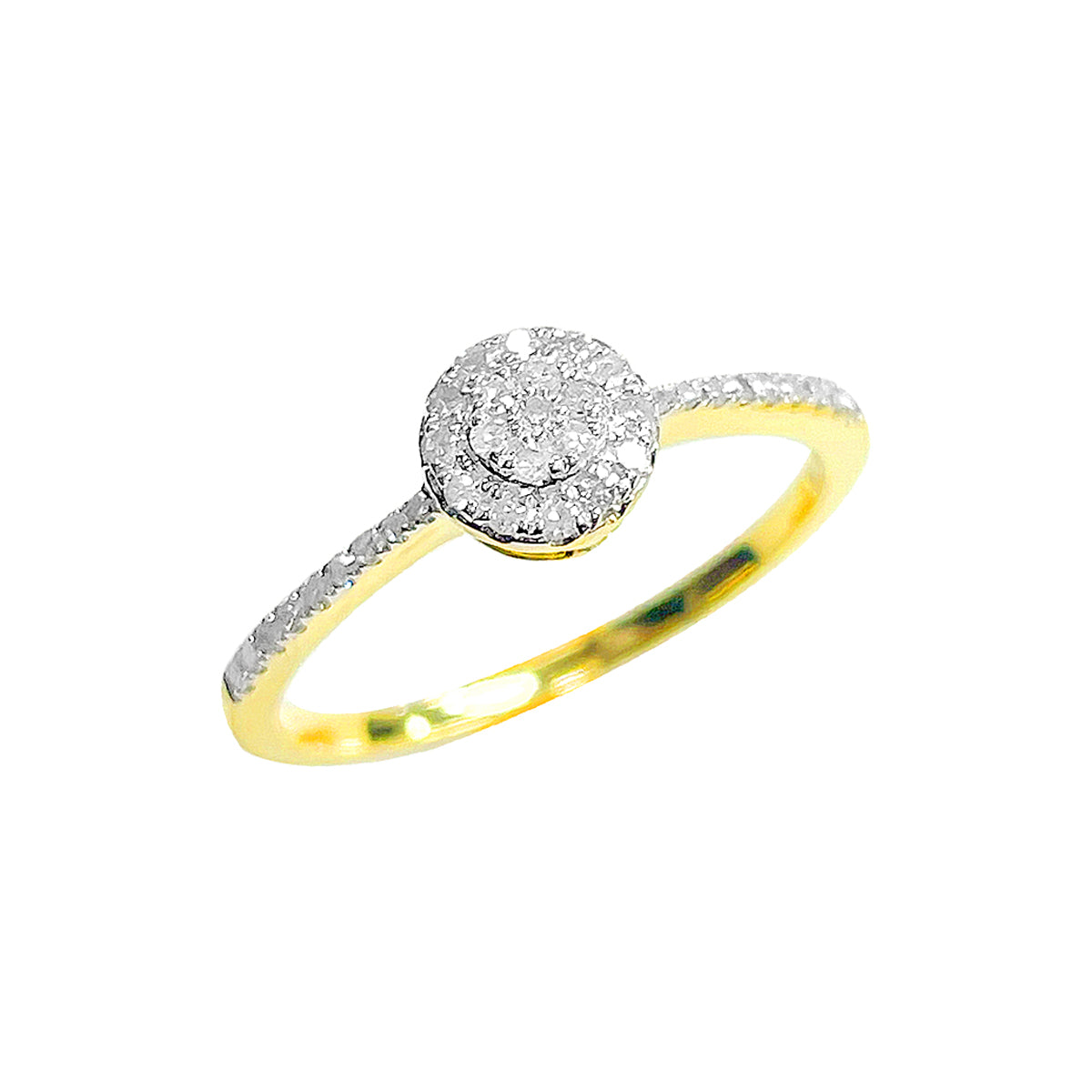 10K Ladies Ring Yellow Gold 0.18CTW