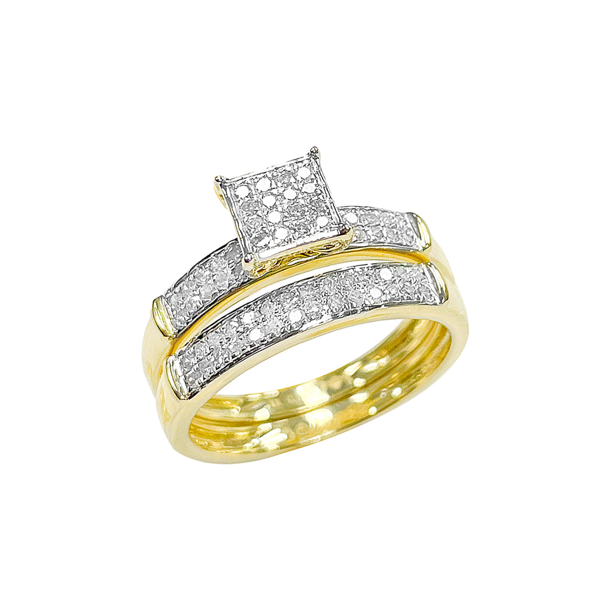 10K Bridal Set Yellow Gold 0.29CTW