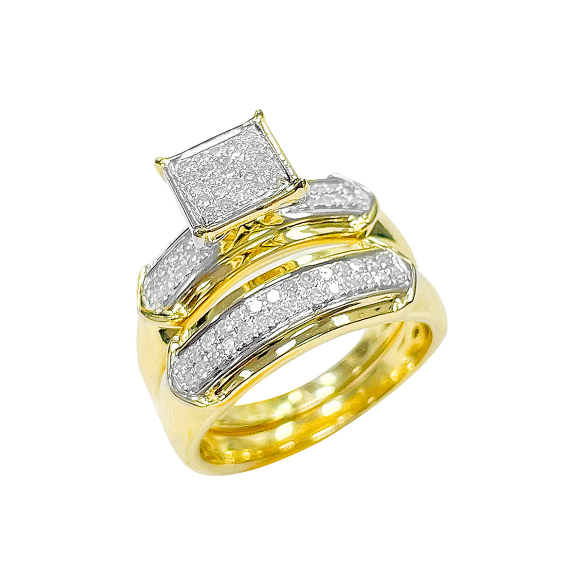 10K Bridal Set Yellow Gold 0.36CTW