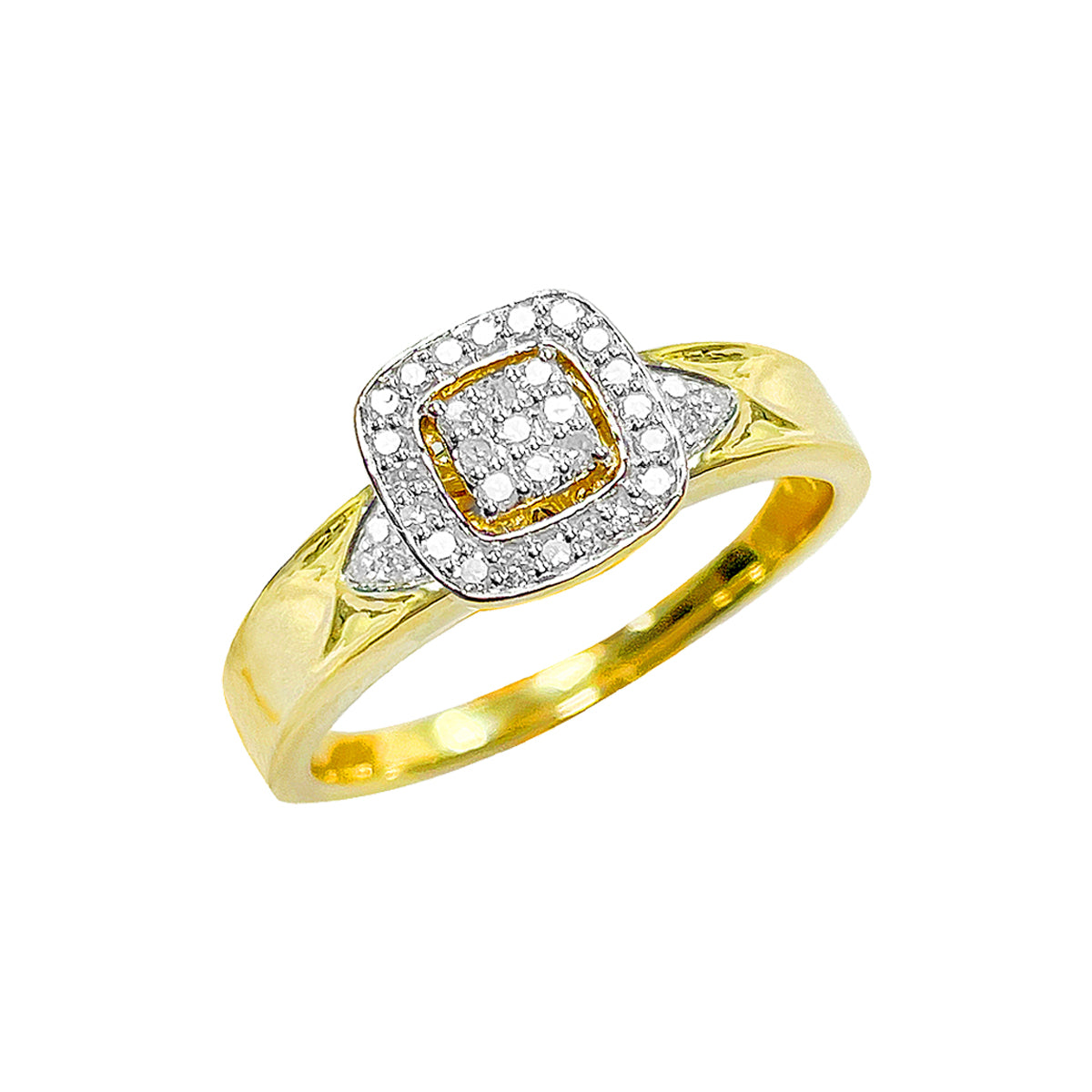 10K Ladies Ring Yellow Gold 0.17CTW