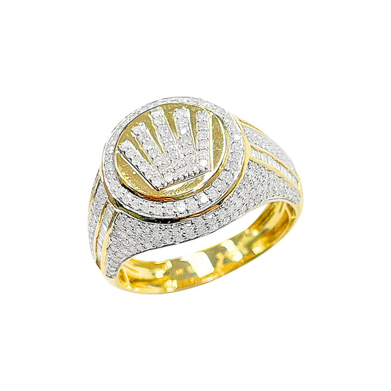 14K Men's Ring Yellow Gold 1.35CTW