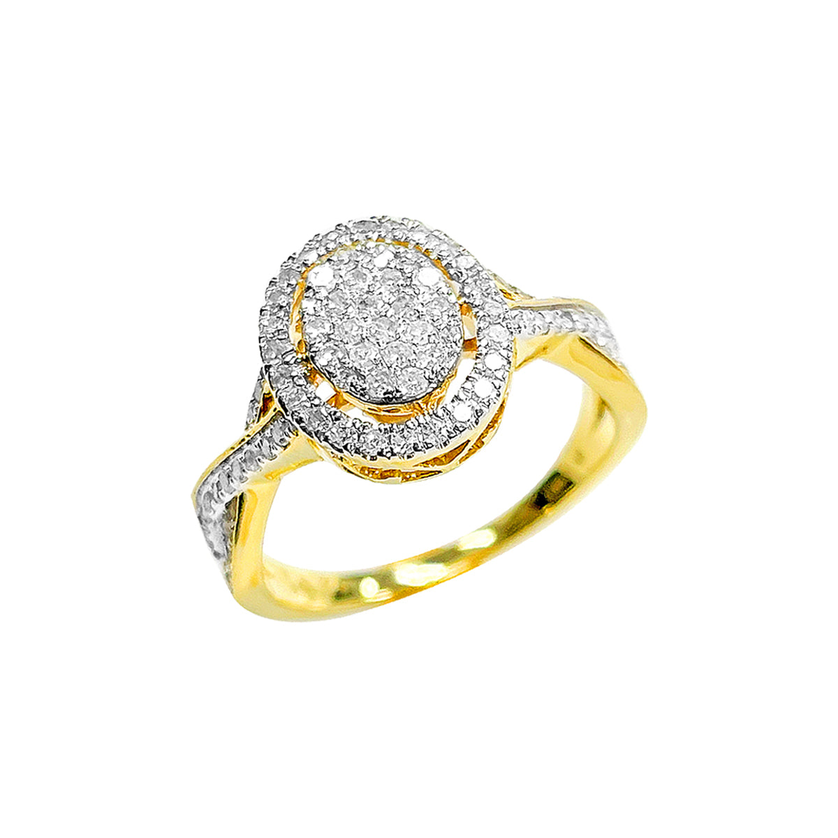 10K Ladies Ring Yellow Gold 0.48CTW