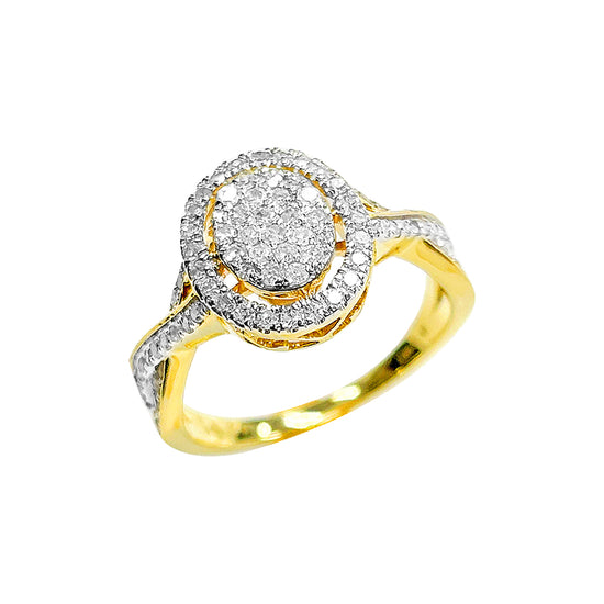 10K Ladies Ring Yellow Gold 0.52CTW