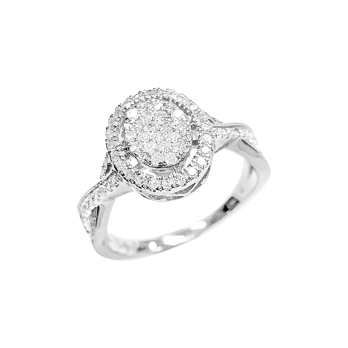 10K Ladies Ring White Gold 0.52CTW