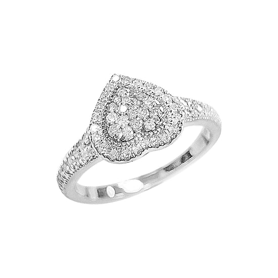 10K Ladies Ring White Gold 0.35CTW