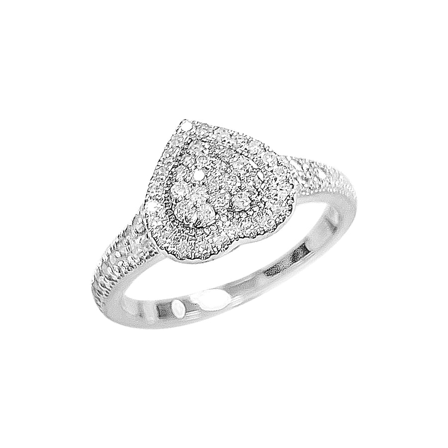 10K Ladies Ring White Gold 0.35CTW