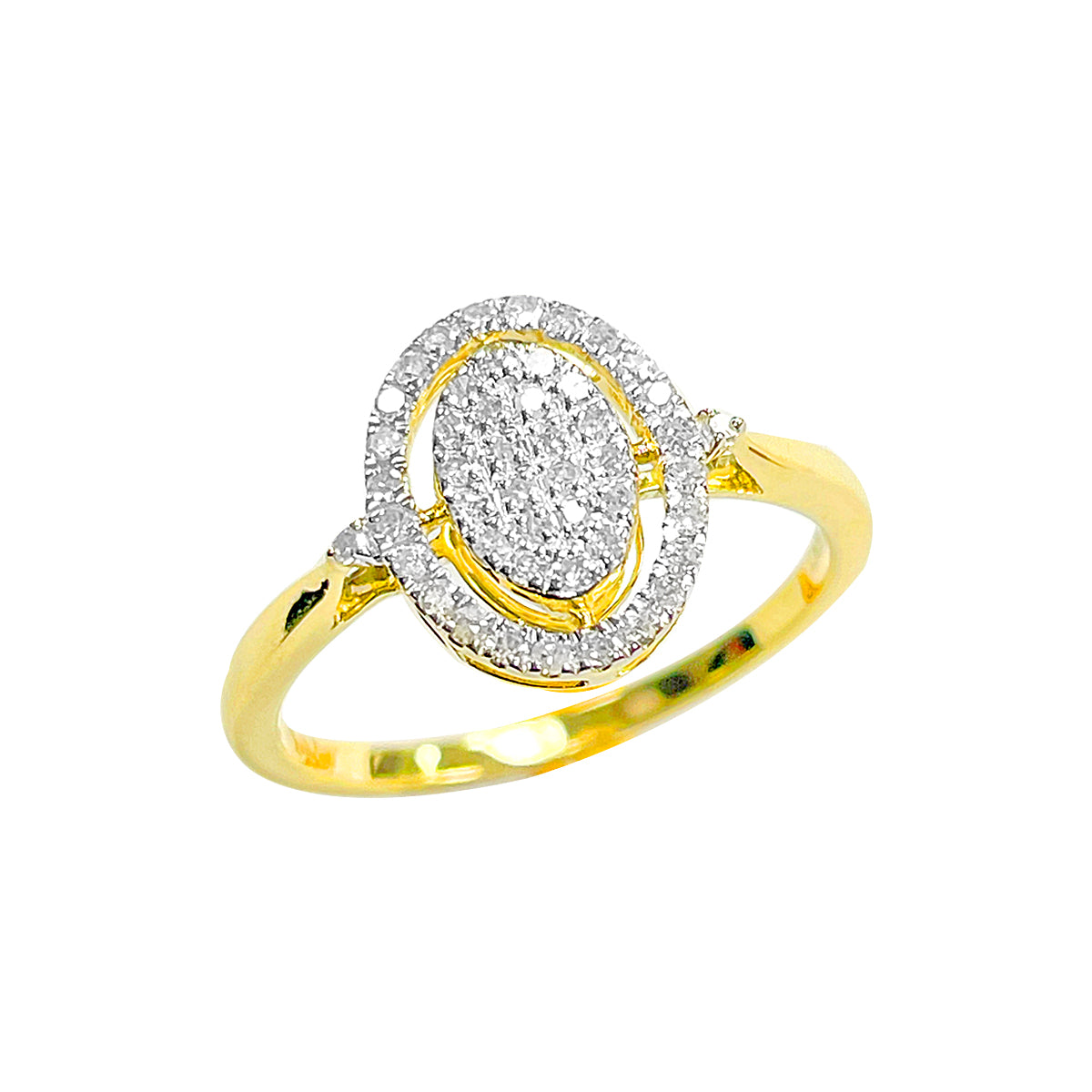 10K Ladies Ring Yellow Gold 0.24CTW