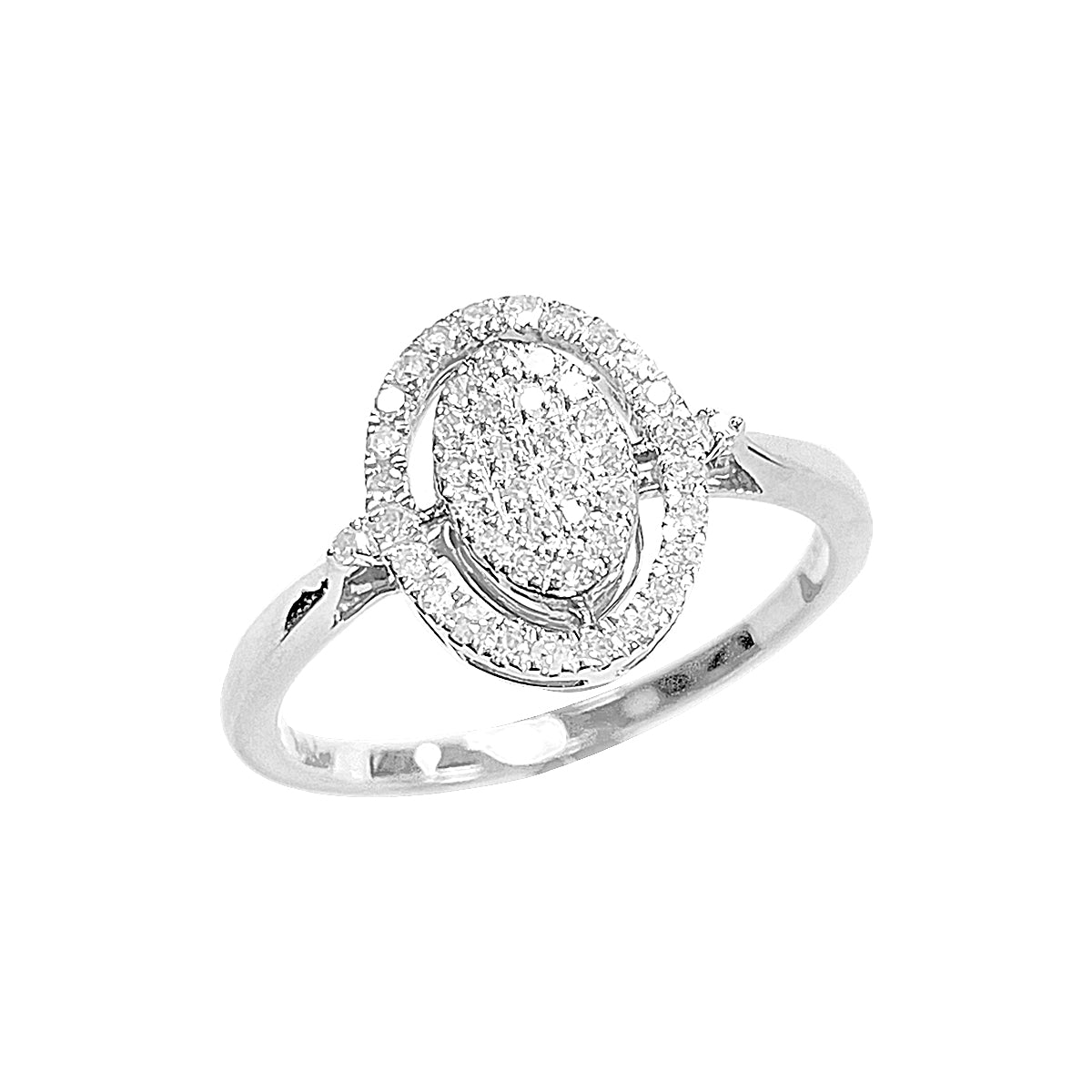 10K Ladies Ring White Gold 0.24CTW