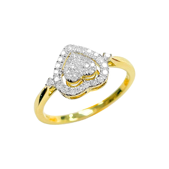 10K Ladies Ring Yellow Gold 0.22CTW