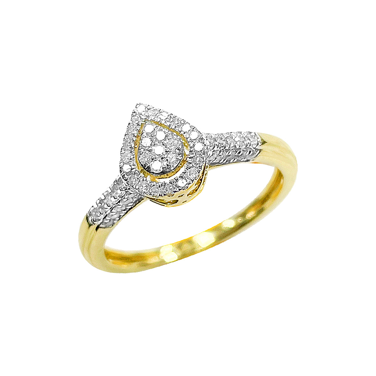 10K Ladies Ring Yellow Gold 0.24CTW