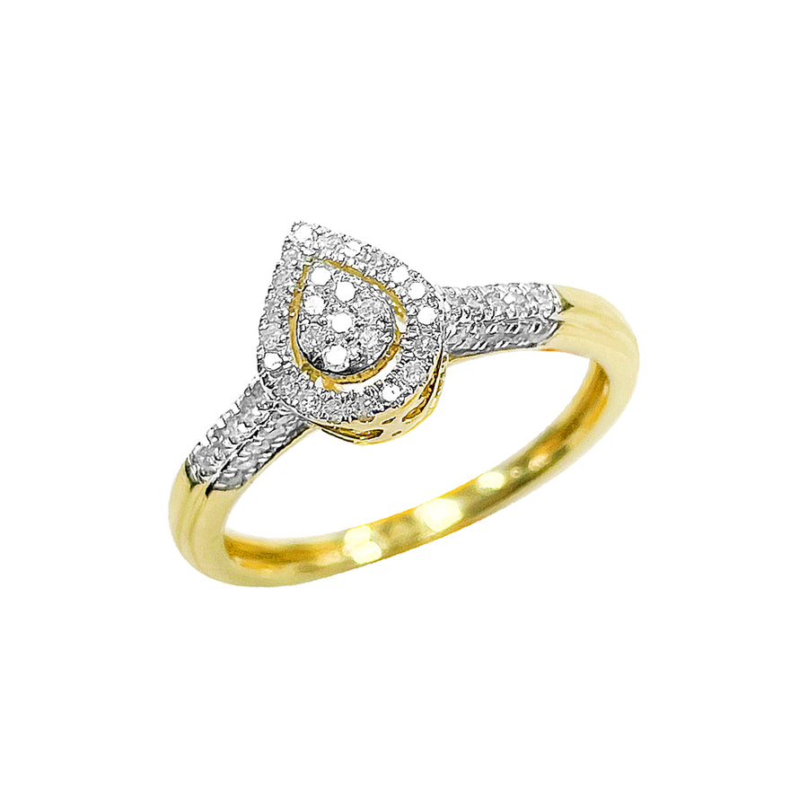 10K Ladies Ring Yellow Gold 0.24CTW