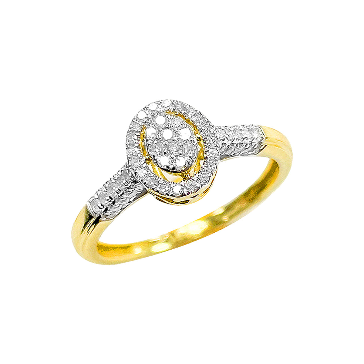 10K Ladies Ring Yellow Gold 0.27CTW