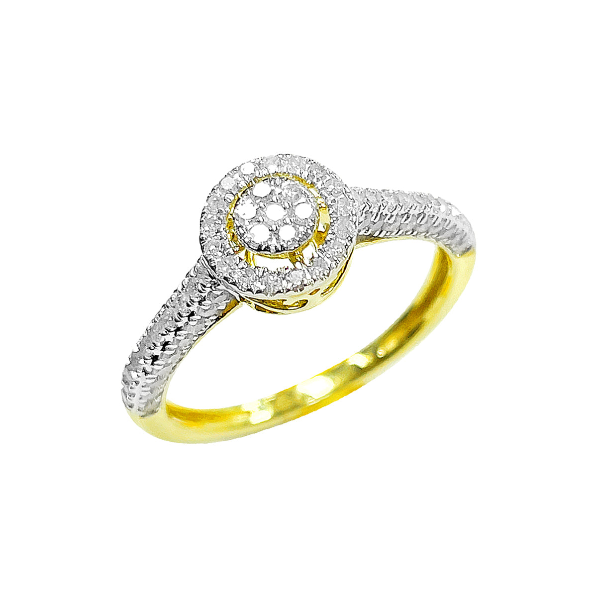 10K Ladies Ring Yellow Gold 0.43CTW