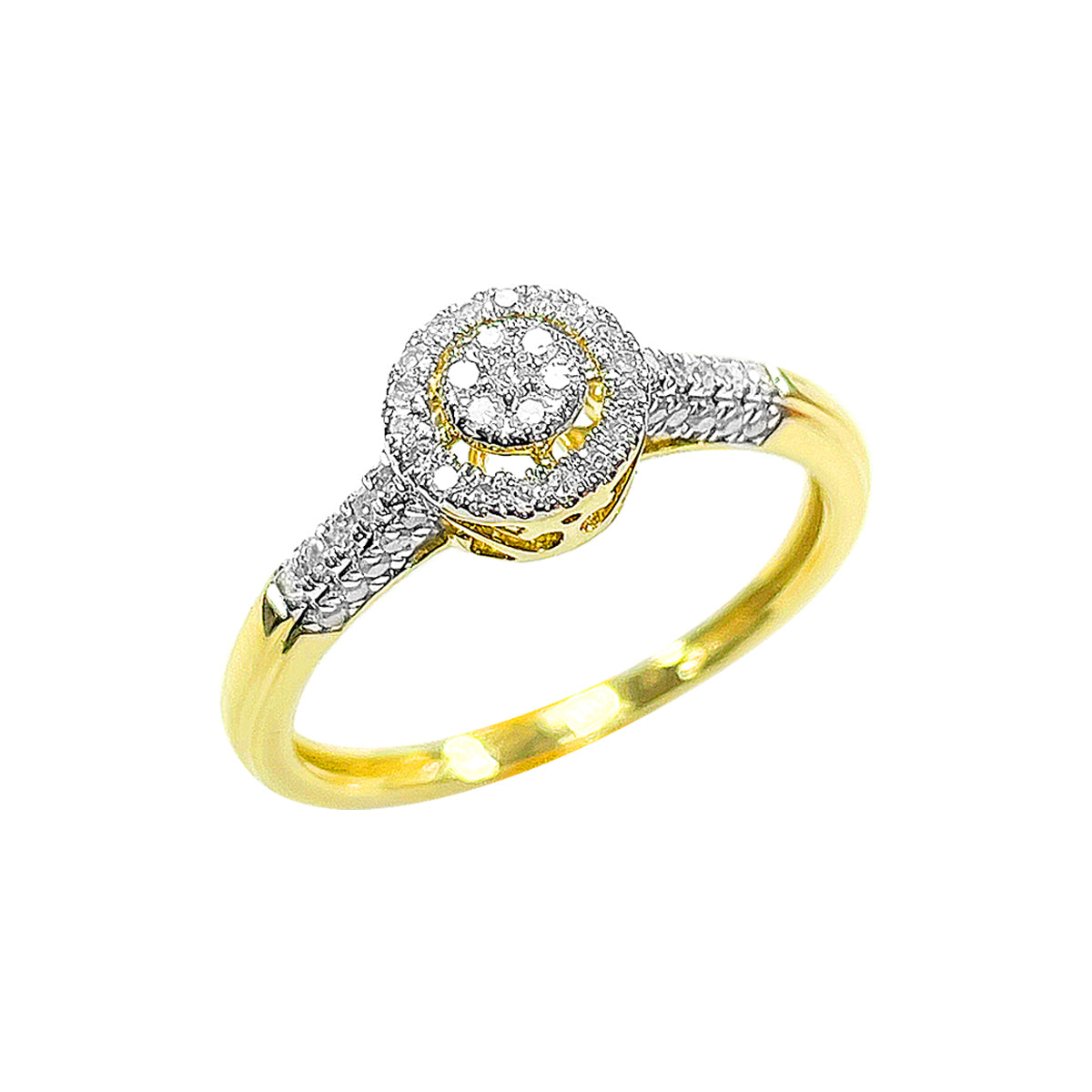 10K Ladies Ring Yellow Gold 0.24CTW