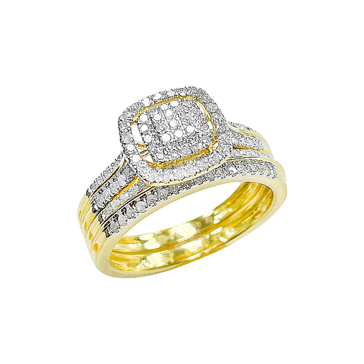 10K Bridal Set Yellow Gold 0.46CTW